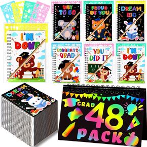 Motipuns 144 مجموعات التخرج من رياض الأطفال الهدايا الكبيرة من العام هدايا الطلاب من معلم خدش الحفلات FAVORS 48 SCRATCH NOTER