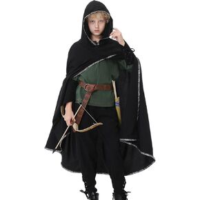 Ezuwail Boys Renaissance Costumes Outfit Kids Medieval Viking Costume Sets for Halloween, Ren Fair