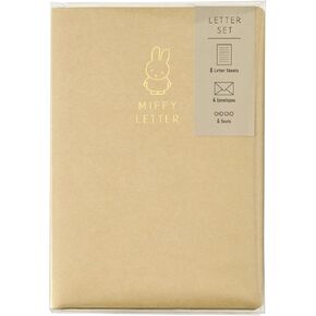LE-MY12BE MARUAY MIFFY Letter مع Case ، Beige ، 8 Stationery ، 4 Occants ، 4 ملصقات