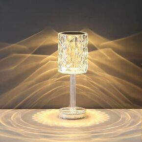 مصباح طاولة LED بلوريات محمولة ، مصباح مكتب سطوع 3 مستويات ، 3 مصباح التحكم في اللمسات القابلة لإعادة الشحن ، مصباح ليلي ، مصباح بجانب السرير ، مصباح غرفة الطعام (16 لونًا)