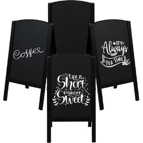 Sunnydaze A -Frame Scalkboard Sign - Sidwick Sandwich Sandwalk Signal - 32 "× 17.5" - أسود
