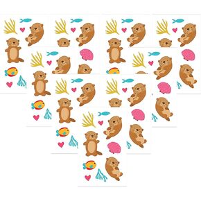 Playhouse Pack من ثلاثة صفائح نصف ملصقات مثقبة للحرف اليدوية والتجارة والتجميع - أحلى ثعالب البحر