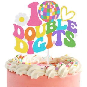 Double Digits 10th Birthday Cake Topper - Girls Tenth Birthday Decor