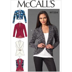 أنماط McCall's M7254 Misses 'Cardigans ، Y (X-Small-Small-Medium)