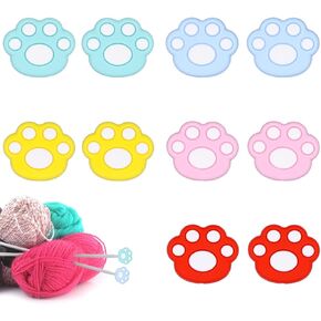 10pcs paw knitting exedle stopters ، eledles points points point points لطيف ، غلاف إبرة سيليكون إبرة للملحق