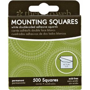 iCraft Thermoweb Mounting Squares 500/Pkg, White, 1/2-Inch