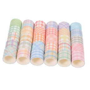 nuobesty 30 لفائف منقوشة شريط washi ascheered ورقة washi الشريط ملون شريط قصاصات القناة زخرفة الأشرطة DIY الحرف عتيقة ديكور واش