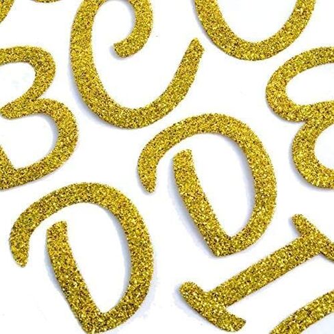 S.E.I. 1.75-Inch Iron-on T-Shirt Letters, Pacifico Glitter Letter Heat Transfers, Gold in Kuwait