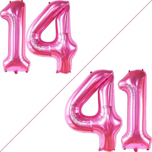 KatchOn Giant, 40 Inch Hot Pink 14 Balloons for 14th Birthday Decorations for Girls in Saudi Arabia