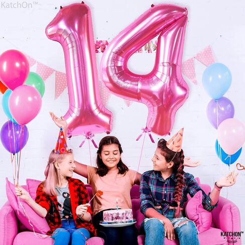 KatchOn Giant, 40 Inch Hot Pink 14 Balloons for 14th Birthday Decorations for Girls in Saudi Arabia