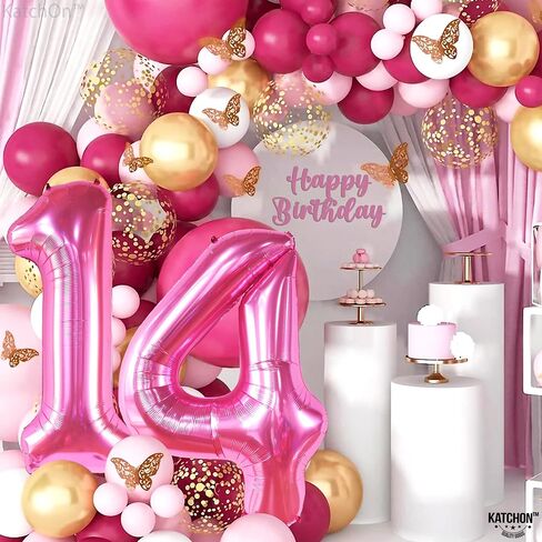 KatchOn Giant, 40 Inch Hot Pink 14 Balloons for 14th Birthday Decorations for Girls in Saudi Arabia