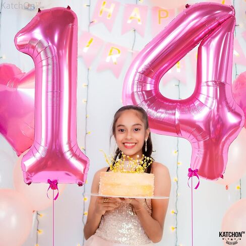 KatchOn Giant, 40 Inch Hot Pink 14 Balloons for 14th Birthday Decorations for Girls in Saudi Arabia