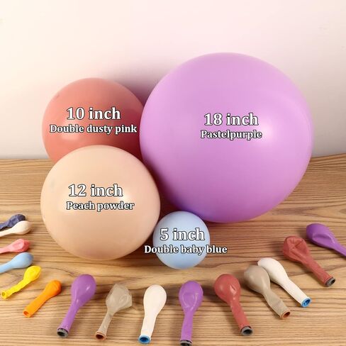 Daisy Balloon Garland Arch Kit - DIY 132Pcs Double Stuffed Decorating Strip Kit for Cream Peach Pastel Yellow Dusty Pink Balloons Set for Wedding Birthday Baby Shower Party Decoration in Saudi Arabia