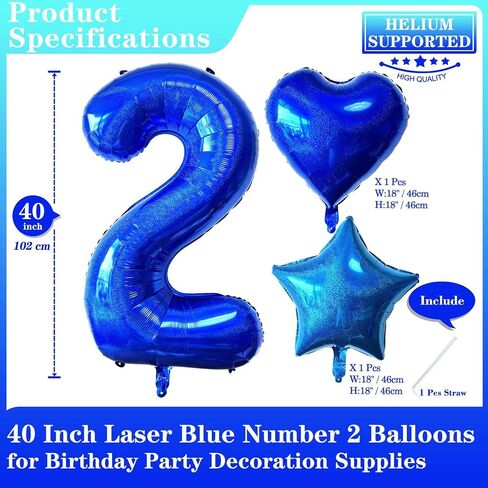 Laser Navy Blue Number 20 Balloons, 40 Inch Giant Blue Number Balloons Nylon Helium Dark Blue Number 20 Balloons for 20th Birthday Party Supplies Anniversary Event Celebration Decorations in Saudi Arabia