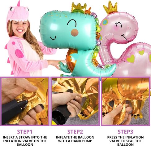 Pack of 12 Dinosaur Shaped Foil Balloons – Foil Dino Balloons for Birthday Party Dino Theme Party Dinosaur Mylar Decorations for Birthday Party Baby Shower Decorations in Saudi Arabia