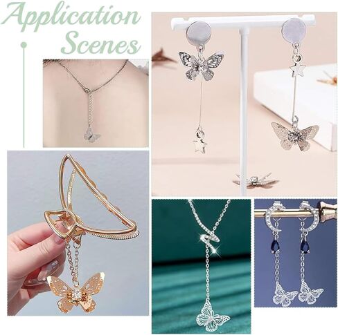UNICRAFTALE Butterfly Charms Black Filigree Pendants Hollow Stainless Steel Metal Embellishments Pendants for Jewelry Making Earrings Necklaces Components in Saudi Arabia