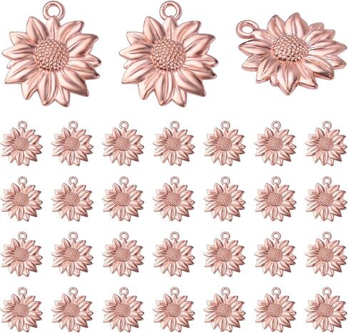 Aylifu Sunflower Charms Alloy Vintage Flower Pendants Jewelry Making Accessories for DIY Earrings Necklace Bracelet Crafts Supplies in Saudi Arabia