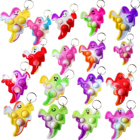 100 Packs Bulk Halloween Ghost Fidget Mini Pop for Kids Party Favors and Classroom Students Gifts in Kuwait
