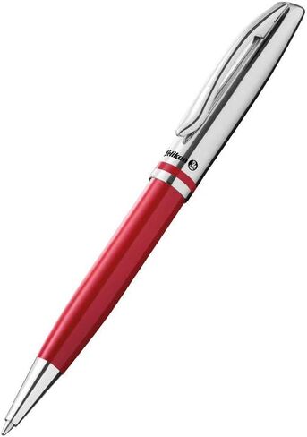 Pelikan Jazz Classic Ballpoint Pen, Medium Nib, Blue Ink Refill Included, Metal, Orange, Blister Card, 1 Each (815062) in Saudi Arabia