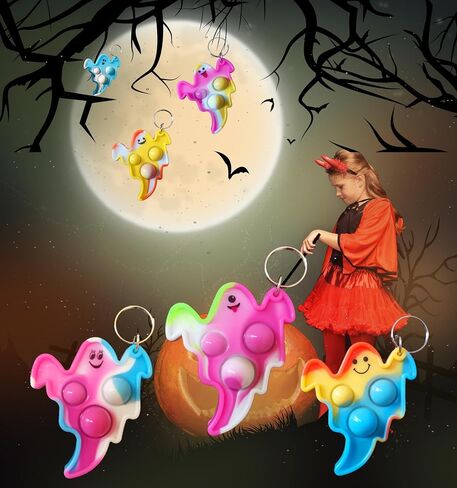 100 Packs Bulk Halloween Ghost Fidget Mini Pop for Kids Party Favors and Classroom Students Gifts in Kuwait
