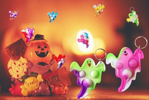 100 Packs Bulk Halloween Ghost Fidget Mini Pop for Kids Party Favors and Classroom Students Gifts in Kuwait