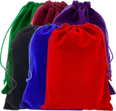 Palmhomee Pack of 12 8x12 Inch Velvet Drawstring Bags Gift Bag Velvet Pouch For Jewelry Wedding and Party Favor (Mixed Colors) in Saudi Arabia