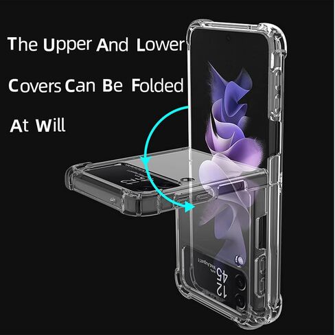 for Samsung Galaxy Z Flip 6 Magnetic Clear Case, Compatible with Wireless Charger and Magsafe Card Wallet, Simplistic Transparent Shockproof and Drop-Proof Case in Kuwait