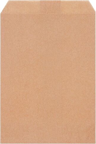 Quotidian Baby Pink Flat Large Greaseproof Paper Sandwich Bags 6 3/4" x 8'' (17 x 20.3cm) Pack of 100 - Bakery Cookies Candies Dessert Chocolate in Kuwait