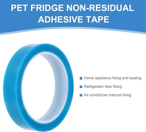 PATIKIL 20mm x 50m Refrigerator Tape PET Fridge Non-Residual Adhesive Tape for Fixing Drawer Refrigerator Air Conditioner Printer Sky Blue in Saudi Arabia