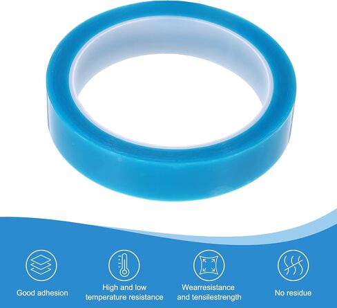 PATIKIL 20mm x 50m Refrigerator Tape PET Fridge Non-Residual Adhesive Tape for Fixing Drawer Refrigerator Air Conditioner Printer Sky Blue in Saudi Arabia