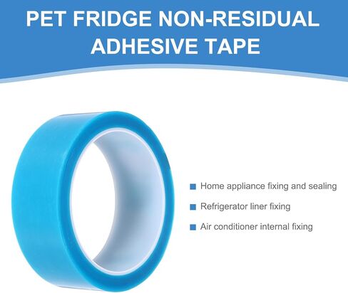 PATIKIL 20mm x 50m Refrigerator Tape PET Fridge Non-Residual Adhesive Tape for Fixing Drawer Refrigerator Air Conditioner Printer Sky Blue in Saudi Arabia
