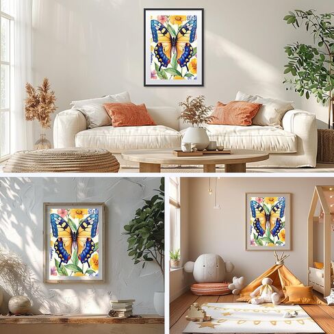 NAIMOER Butterfly Diamond Painting Kits for Adults, DIY 5D Diamond Painting Spring Butterfly Patterns, Full Drill Diamond Art Kits Perfect for Relaxation and Home Wall Decor 30x40cm in Saudi Arabia