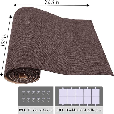 Cat Scratch Mat Self-Adhesive Trimmable Cloth Couch Furniture Protector Anti-Scratch Cover DIY Climb Cat Scratcher for Wall Protector, Covering Cat Tower, Replacement Pads (Beige, 15.7'' x 23.6'') in Saudi Arabia