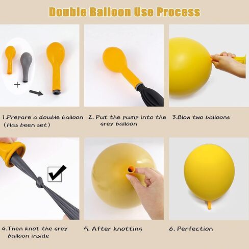 Balloon Garland Arch Kit Yellow Blush White Sand Brown Balloons Double Stuffed Mustard Yellow Different Sizes For Neutral Baby Shower Wedding Birthday Fall Party Decorations in Saudi Arabia