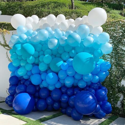 Shark Balloon Arch Kit for Ocean Under the Sea Birthday Party Decorations 153Pcs Blue Balloon Garland Kit with Shark Foil Balloons for Kids Boys Shark Week Ocean Animals Theme Baby Shower Supplies in Kuwait