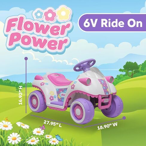 Kid Trax Toddler Disney Minnie Mouse Quad Ride-On, Kids 18-30 Months, 6V Battery and Charger Included, Max Weight 45 lbs, Hot Pink in Saudi Arabia