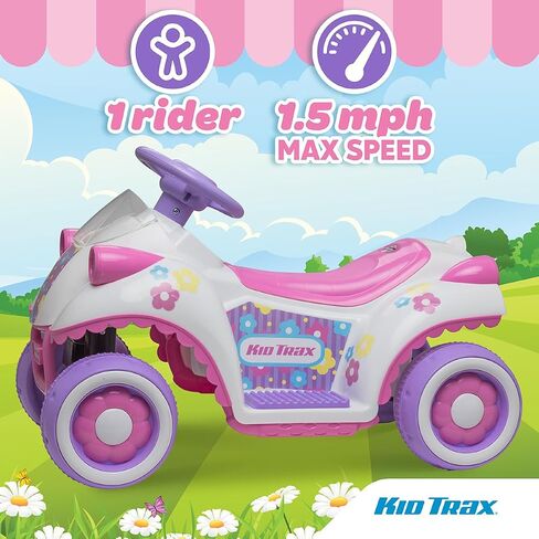 Kid Trax Toddler Disney Minnie Mouse Quad Ride-On, Kids 18-30 Months, 6V Battery and Charger Included, Max Weight 45 lbs, Hot Pink in Saudi Arabia