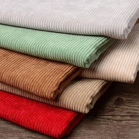 WADORN 61x39 Inch Corduroy Fabric, Stretch DIY Sewing Materials Soft Quilting Fabric for Clothing Dress Pants Costume Sofa Throw Pillow Cover Making, Black in Saudi Arabia