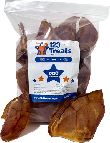 Pig Ears Dogs Treats, 100% Natural Long Lasting Pork Dog Chews, Ideal for All Chewers, Delicious and Healthy Dog Treats, Pig Ear Treats (One Pack of 30) in Kuwait
