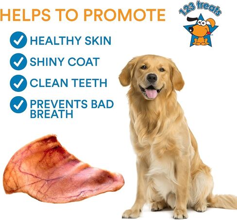 Pig Ears Dogs Treats, 100% Natural Long Lasting Pork Dog Chews, Ideal for All Chewers, Delicious and Healthy Dog Treats, Pig Ear Treats (One Pack of 30) in Kuwait