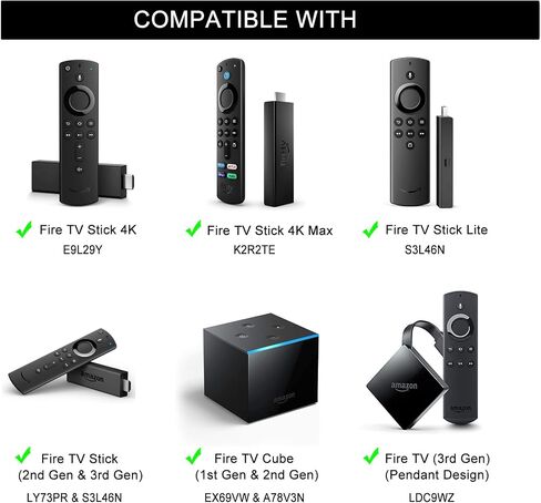 Allimity Replacement Voice Command Remote fit for Amazon TV Stick Lite, 2nd Gen Amazon TV Stick, 3rd Gen Amazon TV Stick, Amazon TV Stick 4K, 2nd Gen Amazon TV Cube (No Power and Volume Buttons) in Kuwait