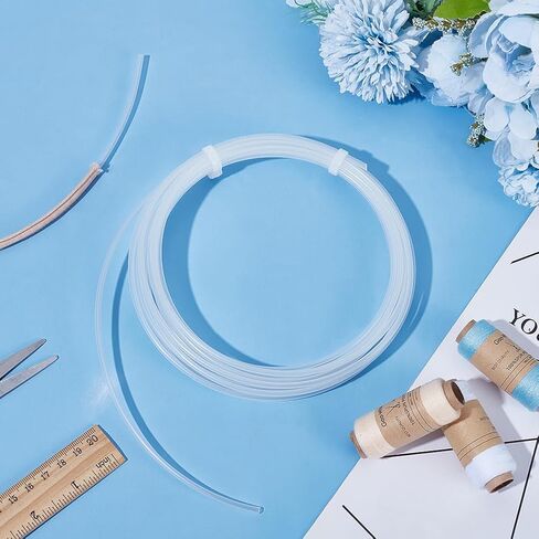 Benecreat 5.47 ياردة لفة BONING BONING ، 3MM PVC شرائح مشد حول أبيض حزام BONING in Saudi Arabia