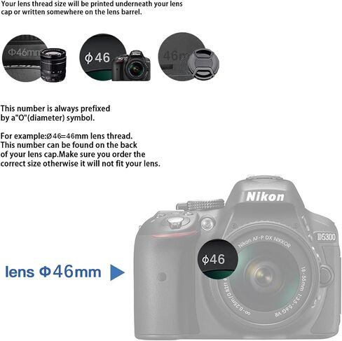 62mm Camera Lens Cap Compatible for Nikon AF 28-100mmf/3.5-5.6G,AF 35-70mmf/2.8D,AF Nikkor 85mmf/1.8D Lens and for Sony E 18-200mmf/3.5-6.3OSSLE(SEL18200LE) Lens(62mm Lens Cap) in Saudi Arabia