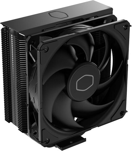 مبرد هواء وحدة المعالجة المركزية Cooler Master Hyper 212 أسود، مروحة SickleFlow 120 Edge، غطاء علوي من الألومنيوم، 4 أنابيب حرارية نحاسية، CryoFuze، طول 152 مم، أقواس AMD Ryzen AM5/AM4، Intel LGA1700/1200 (RR-S4KK-25SN-R1) in Kuwait