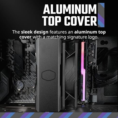 مبرد هواء وحدة المعالجة المركزية Cooler Master Hyper 212 أسود، مروحة SickleFlow 120 Edge، غطاء علوي من الألومنيوم، 4 أنابيب حرارية نحاسية، CryoFuze، طول 152 مم، أقواس AMD Ryzen AM5/AM4، Intel LGA1700/1200 (RR-S4KK-25SN-R1) in Kuwait