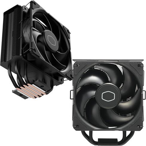 مبرد هواء وحدة المعالجة المركزية Cooler Master Hyper 212 أسود، مروحة SickleFlow 120 Edge، غطاء علوي من الألومنيوم، 4 أنابيب حرارية نحاسية، CryoFuze، طول 152 مم، أقواس AMD Ryzen AM5/AM4، Intel LGA1700/1200 (RR-S4KK-25SN-R1) in Kuwait