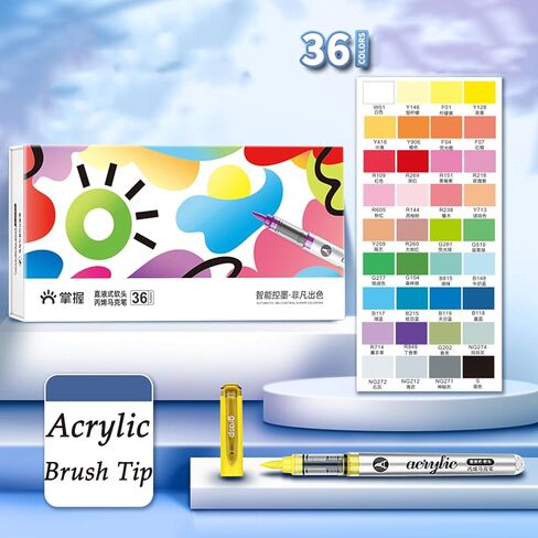 120 Colors Acrylic Paint Markers Set, Water Based Acrylic Paint Pens With Visual Ink Window,Soft Brush Tip Acrylic Markers for canvas, Egg, rock painting,Wood, Stone, Glass, Fabric and DIY Crafts Art in Saudi Arabia