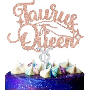 Taurus Queen Cake Topper ، Taurus Season/12 Zodiac Constellation Decore Cake Decor