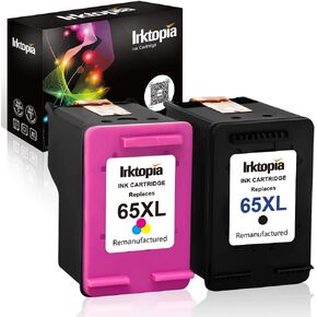 Inktopia Remanufactured Ink Cartridge Replacement for HP 65 XL 65XL N9K04AN for HP Envy 5055 5052 5058 DeskJet 3755 2655 3720 3722 3723 3730 3732 3752 3758 2652 Printer (1 Black 1 Color)