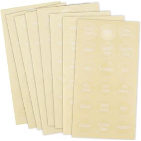16 ورقة 2304pcs توابل ملصقات جرة التوابل ملصقات زجاجة pvc pvc لاصق مسبقا واضحة الخط كلمات مقاوم للماء اسم شارات المطبخ لزجاجات صناديق المطبخ حاويات التوابل